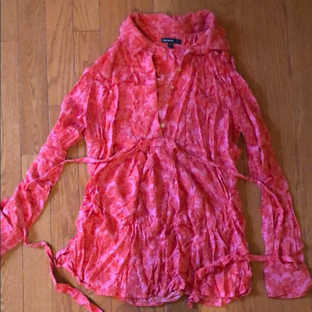 GAP Long sleeve floral maternity shirt